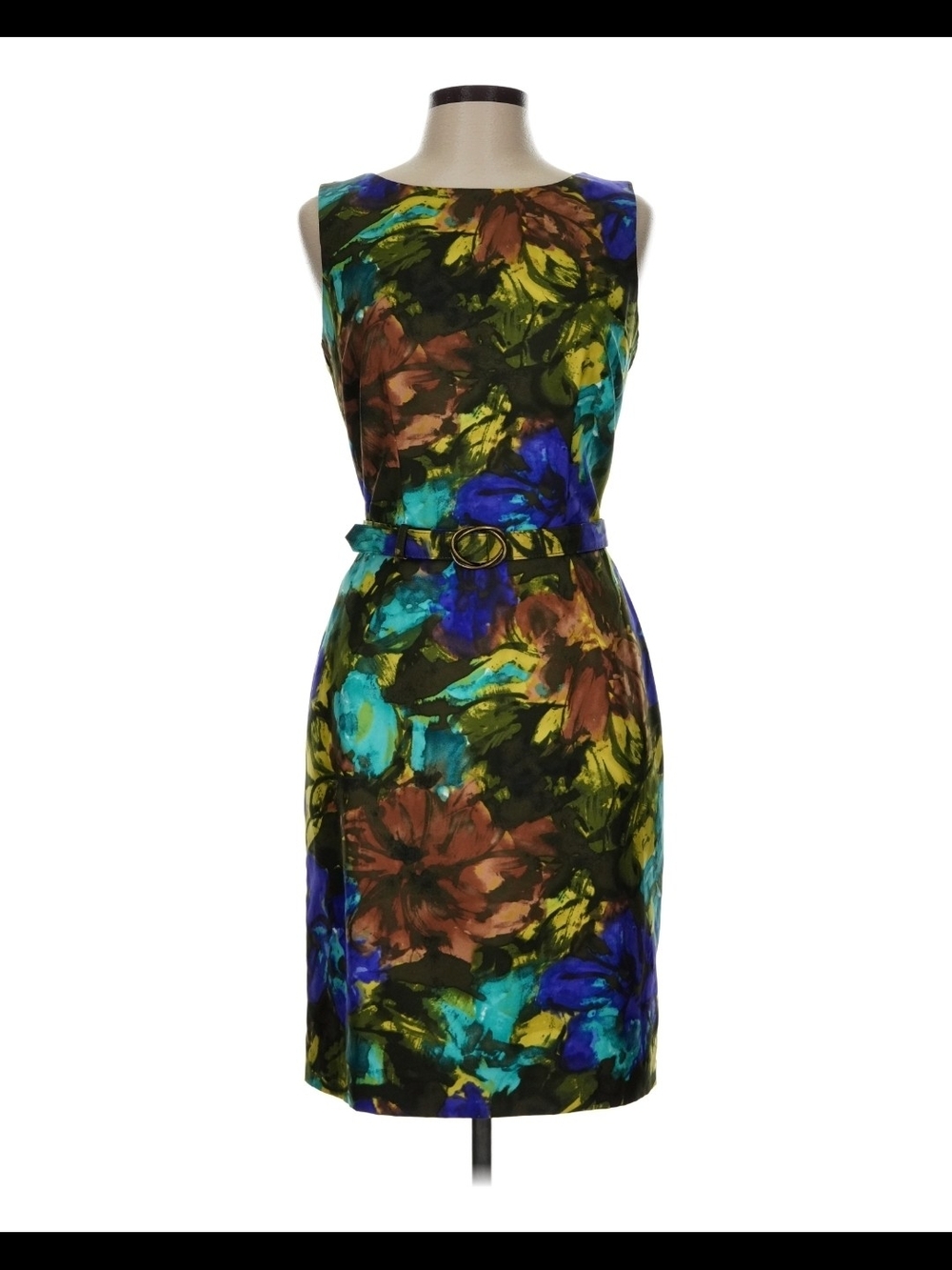 💚💙💛 Ellen Tracy Floral Sheath Dress in Blue, Green, Yellow 💙💚💛